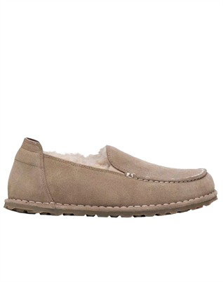 Utti Shearling Suede Leather Sko - Taupe